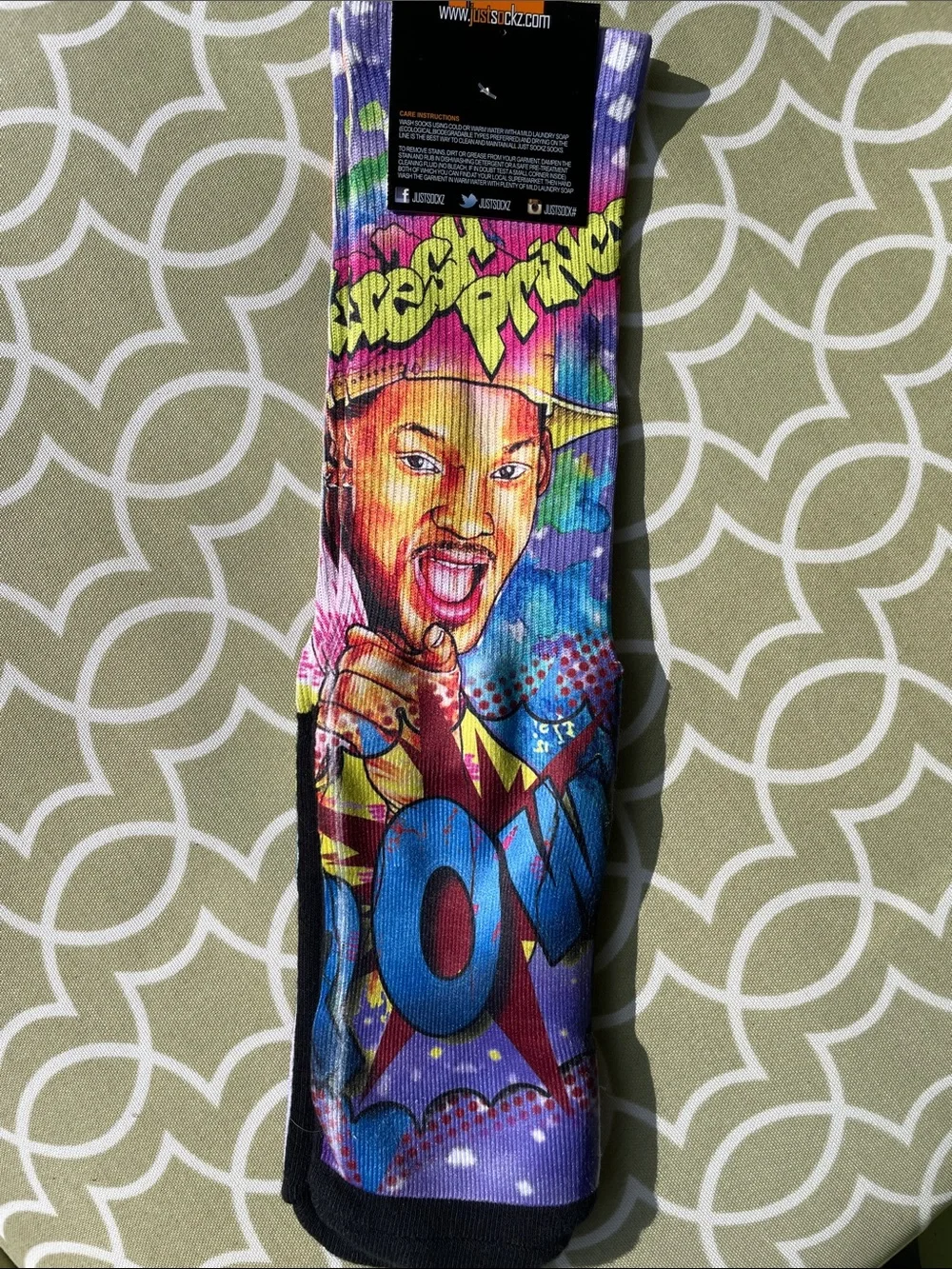 NWT justsockz Fresh Prince of Belaire Socks Medium